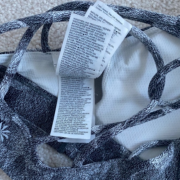 Athleta Floral Gray Women's Sports Bra - Picture 6 of 7